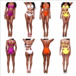 Trangel new arrival Sexy Bandage Cut Out Bikini High Waist Swimsuit Retro Bathing Suit Hollow Out Swimwear Women Bikini Set 