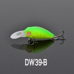 Trulinoya  Fishing Lure DW39  35mm3.8g Mini Crank  Bait Hard Lure Artificial Bait Diving depth: 1.6-2.0 m