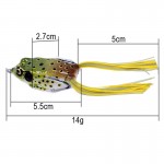 Trulinoya 3Pcs  Frog Fishing Lure 55mm 14g Soft Baits Hollow Rubber Lures Isca Artificial Para Pesca for Snakehead Pike Fishing 