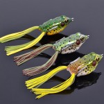 Trulinoya 3Pcs  Frog Fishing Lure 55mm 14g Soft Baits Hollow Rubber Lures Isca Artificial Para Pesca for Snakehead Pike Fishing 