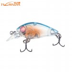 Trulinoya DW24 35mm 3.5g Fishing Lure Artificial Crankbait 1.2m Colorful Mini Crank Fishing Lure Hard Bait with 2 Treble Hooks