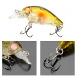 Trulinoya DW24 35mm 3.5g Fishing Lure Artificial Crankbait 1.2m Colorful Mini Crank Fishing Lure Hard Bait with 2 Treble Hooks