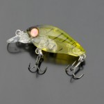 Trulinoya DW24 35mm 3.5g Fishing Lure Artificial Crankbait 1.2m Colorful Mini Crank Fishing Lure Hard Bait with 2 Treble Hooks