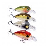 Trulinoya DW24 Mini Fishing Crank Baits 3.5g 35mm Fishing Hard Lures with BKK Black Steel Hooks for Catching Black Sea Bream