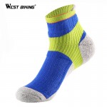 WEST BIKING Men Sport Socks Antibacterial Badminton Short Profession Sport Socks Basketball Running Hiking Riding Cycling Socks