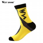 WEST BIKING Men's Compression Socks Badminton Profession Sport Socks Baseball Basketball Running Hiking Riding Cycling Socks