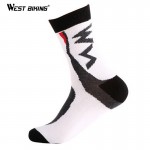 WEST BIKING Men's Compression Socks Badminton Profession Sport Socks Baseball Basketball Running Hiking Riding Cycling Socks