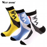 WEST BIKING Men's Compression Socks Badminton Profession Sport Socks Baseball Basketball Running Hiking Riding Cycling Socks