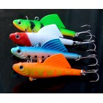 WLDSLURE 4pcs/box 16g New Artificial Silicone Soft Sea Fishing Lures Pesca Sharp Hook VIB Lead Sinking Lure Bait Wobbler 