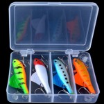 WLDSLURE 4pcs/box 16g New Artificial Silicone Soft Sea Fishing Lures Pesca Sharp Hook VIB Lead Sinking Lure Bait Wobbler 