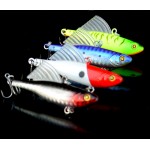 WLDSLURE 4pcs/set 14g winter sea hard fishing lure kit VIB bait with lead inside diving swivel jig wing wobbler crankbait