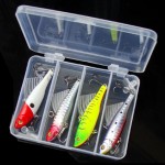 WLDSLURE 4pcs/set 14g winter sea hard fishing lure kit VIB bait with lead inside diving swivel jig wing wobbler crankbait