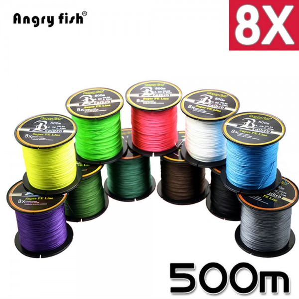 Wholesale 500 Meters 8x Braided Fishing Line 11 Colors Super PE Line