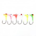 Wholesale 50pcs Mix Lead Round Jigs Head Fishing Lures Baits Jig Hook Fish Tackle Metal Jig Fishooks EA14