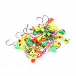 Wholesale 50pcs Mix Lead Round Jigs Head Fishing Lures Baits Jig Hook Fish Tackle Metal Jig Fishooks EA14