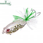 Winter Fishing Frog Surface Mini Frog Popper Plugs Panfish Baits Bass Carp Artificial Hard Fishing Lures Pesca Tackle 46mm/55mm