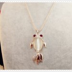 Women Charms Gold fish Red Crystal Pendants Maxi Necklaces set Elegant long sweater Chain Accessories Party gift Fashion Jewelry