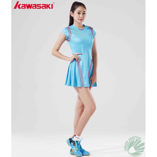 Women Kawasaki Sport Dress Professionals Badminton Dresses Genuine Kawasaki SK16279 Blue Red Badminton Skirt With Safety Pants