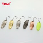 YAPADA Spoon 007 Loong Scale 5g 34mm 6pcs/lot Multicolor Metal Spoon Fishing Lures