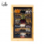 YZD 144Pcs/box Dry And Wet Fly Fishing Lure Set With Bamboo fly box Artificial Insect Bait Trout Fishing Tackle Soft Lures