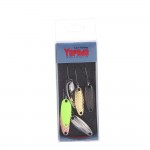 Yapada 6Pcs/lot 3.5g 2.5g 1.5g Loong Scale Metal Spoon Fishing Lure Spoon Sequin Paillette Hard Baits