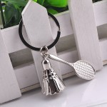 badminton battledore keychain sport style key chain pendant key ring for the key woman handbag pendant accessories charms