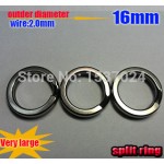 fishing split rings wire2.0*OD16mm  quantily100pcs/lot  the best quality 304 stainless steel test137kg Strengthen the hardness