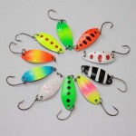 free shipping 3.2cm 2.5g colorful trout lure fishing spoon bait 10pcs/lot single hook metal fishing lure fishing tackle swimbait