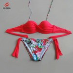 hot sale floral print bikini bandeau top sexy bikini women swimwear multi color biquinis brazilian new style swimsuit