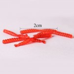 hot-selling 200pcs Smell red worm lures 2cm soft bait carp fishing lure set artificial fishing tackleFREESHIPPING