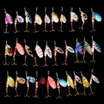 spinner&spoon  Metal Lures 5pcs Fishing Lures Hard Bait Fresh Water Bass Walleye Crappie Minnow Fishing Tackle SP120SX302