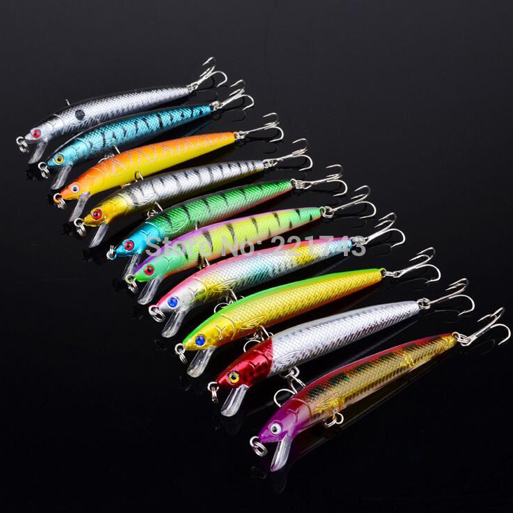 10-pcslot-85G-Laser-Minnow-Fishing-Lure-Floating-115cm18g-Wobblers-Artificial-Bait-Hard-Crankbaits-32558218934