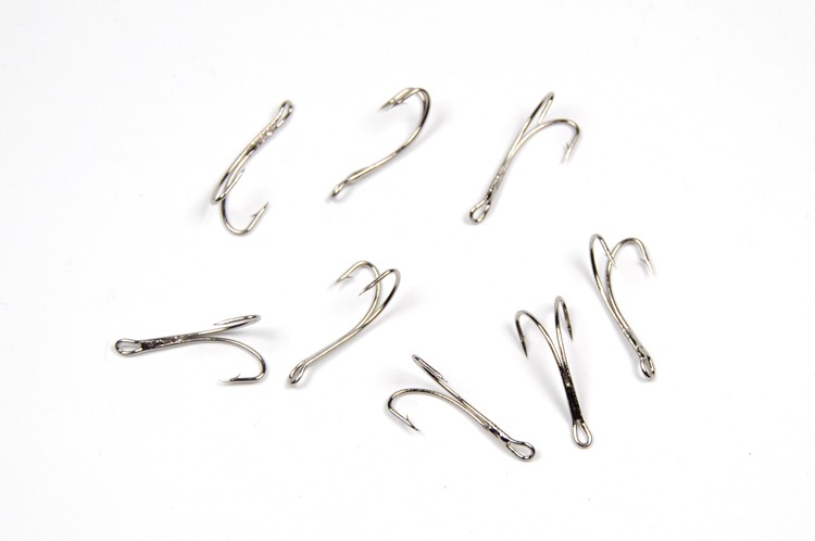 100PCS-Double-Fly-Hook-Silver-Color-Salmon-Silver-Doctor-Hooks-Size-6-8--10--12--14-YG530BS-32622532333