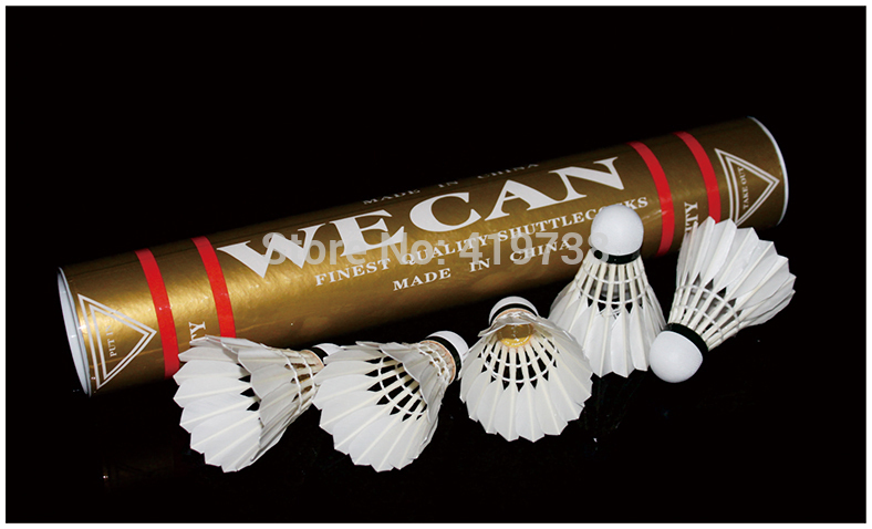 100original-WECAN-shuttlecock-Gold-wecan-class-A-duck-feather-shuttlecock--badminton-for-competition-32295668678