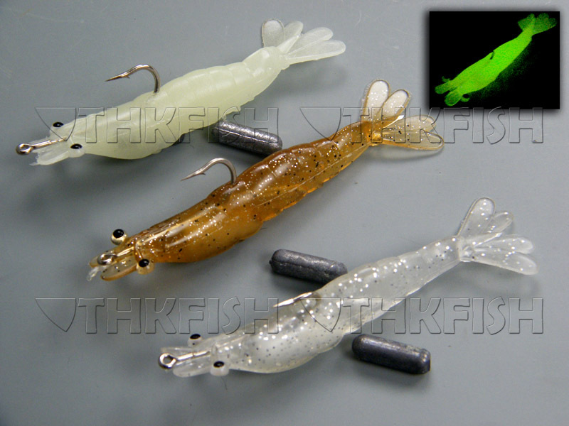 10Pcs-8CM-9g-Rigged-Glow-Shrimp-Soft-Lure-Fishing-Artificial-Baits-With-Hooks-Lead-Sinker-Anzois-Par-915601766