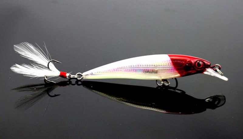 10Pcs-Minnow-Fishing-Lure-Swim-Hard-Bait-9cm-8g-Artificial-Plastic-Feather-wobbler-Bait-Crankbait-Fi-32684227186