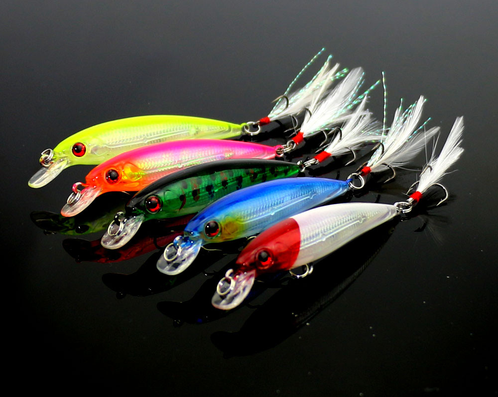 10pcs-Fishing-Lure-Minnow-Wobblers-Hard-Bait-with-Feather-Hooks-Fishing-Tackle-72G-9CM-Isca-Artifici-32577658087