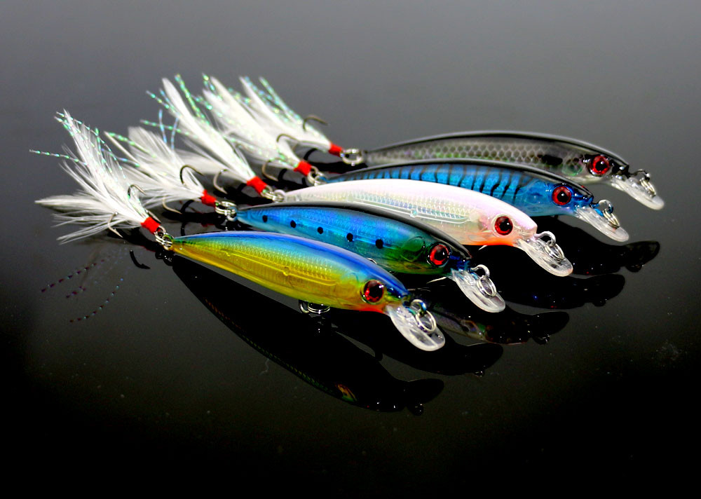 10pcs-Fishing-Lure-Minnow-Wobblers-Hard-Bait-with-Feather-Hooks-Fishing-Tackle-72G-9CM-Isca-Artifici-32577658087