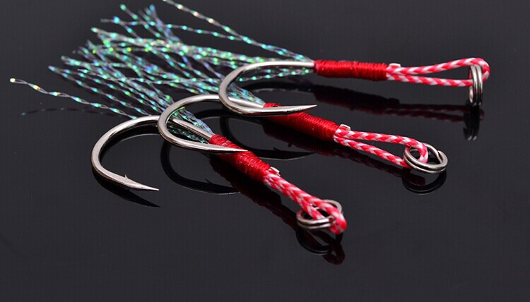 10pcspack-Gamakatsu-jigging-fishhook-assist-hook-boat-jig-fishing-feather-roped-hook-overweight-hook-32765609357