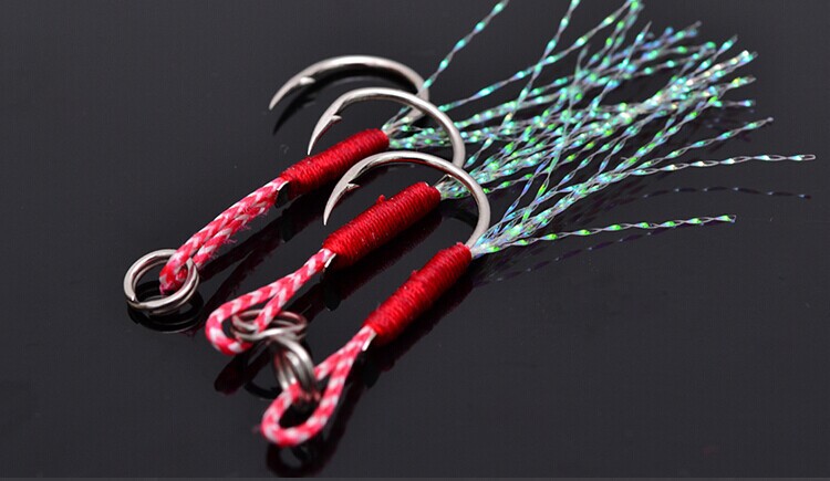 10pcspack-Gamakatsu-jigging-fishhook-assist-hook-boat-jig-fishing-feather-roped-hook-overweight-hook-32765609357