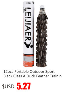 12pcs-Portable-Outdoor-Sport-Black-Class-A-Duck-Feather-Training-Badminton-Balls-Shuttlecocks-With-A-32680900341