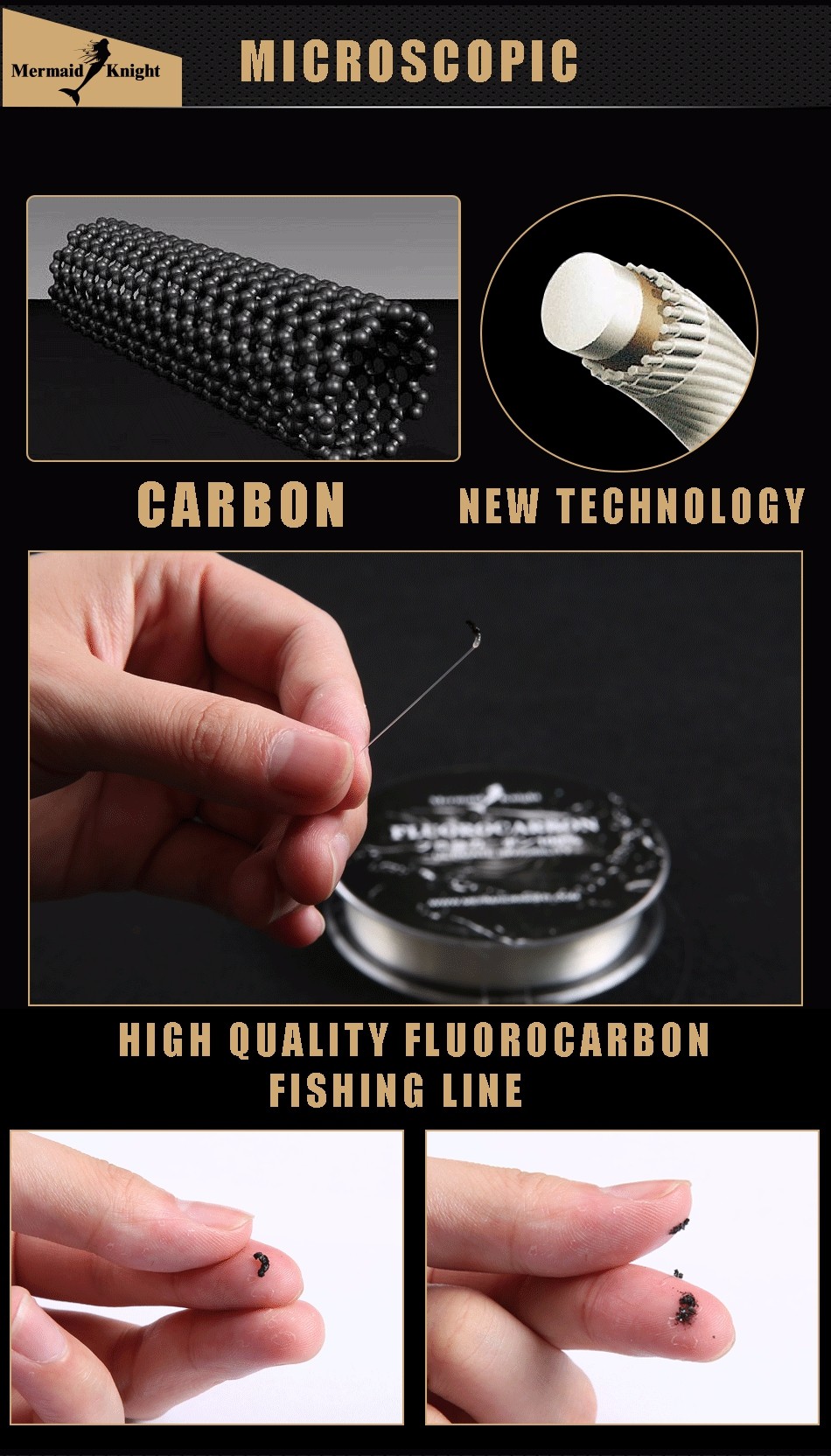 165YdS-150M-Fluorocarbon-Fishing-leader-Line-Carbon-Fiber-Leader-Line-0104MM-Discolor-For-Lure-Fishi-32775710080