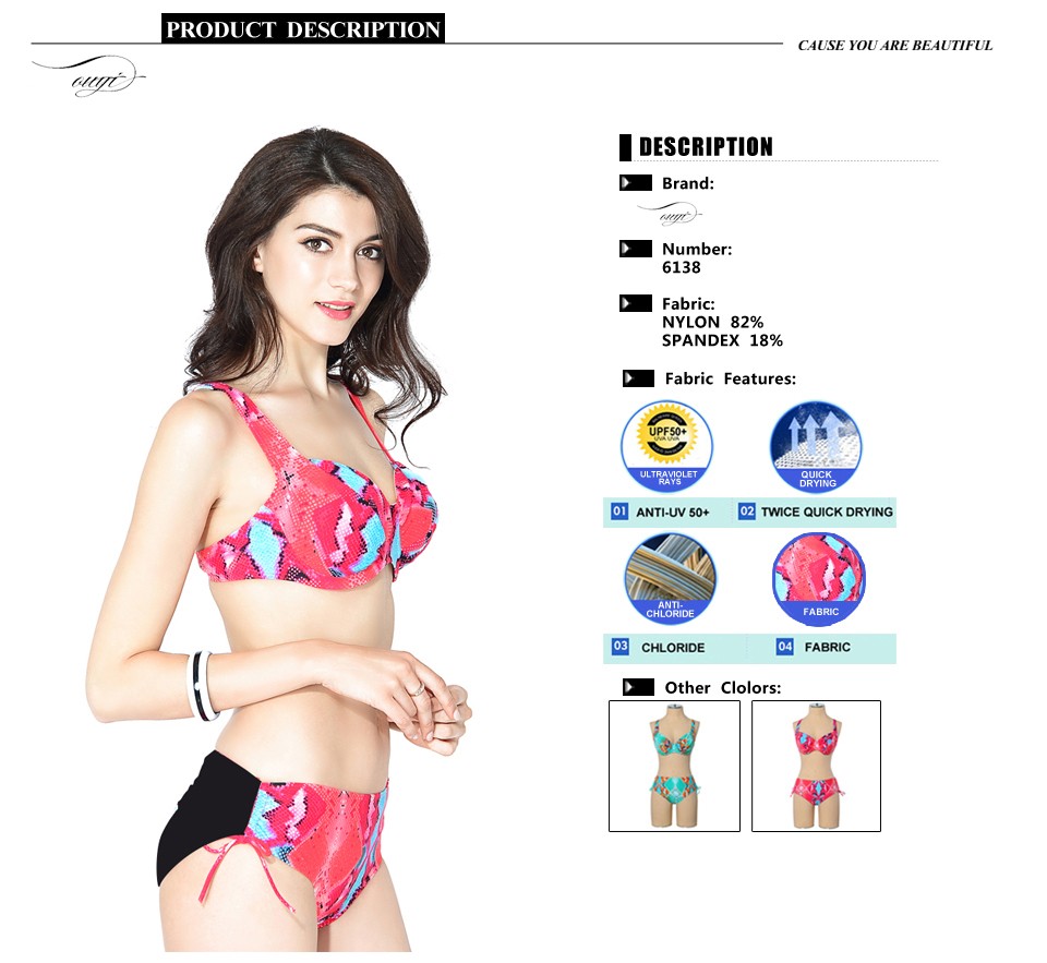 2016-New-Print-Floral-Sexy-Swimsuit-High-Waist-Bikini-Set-For-Women-Push-Up-Triangle-Swimwear-Big-Cu-32430160340