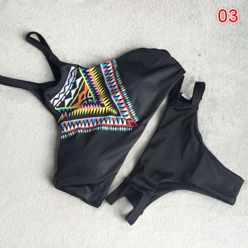 2016-Sexy-Women-Brazilian-BikiniHigh-Neck-Halter-Print-Slim-Vintage-Beach-Two-Piece-SwimwearSML-Blac-32634638322