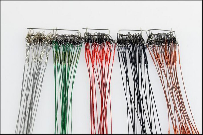 20Pcs-Fly-Fishing-lead-Line-Leader-Wire-leading-line-Sleeve-and-Swivel-Stainless-Steel-Rolling-Swive-32757370520