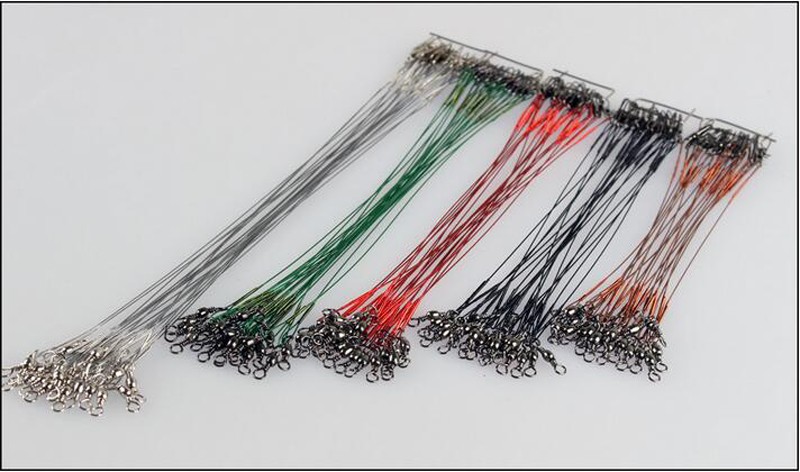 20Pcs-Fly-Fishing-lead-Line-Leader-Wire-leading-line-Sleeve-and-Swivel-Stainless-Steel-Rolling-Swive-32757370520