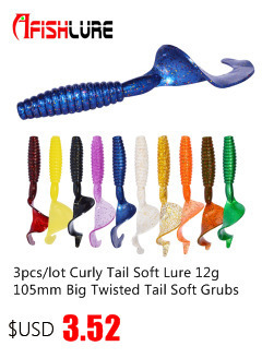 24pcslot-Afishlure-45mm-12g-curly-tail-grub-artificial-Panfish-Crappie-Bream-Trout-crankbait-soft-ba-32371196791