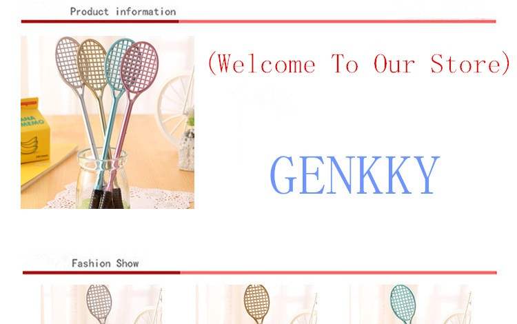 2PCSLOT-GENKKY-Stationery-office-supplies-creative-badminton-racket-Gel-Ink-pen-insert-sets-of-pen-32785556967