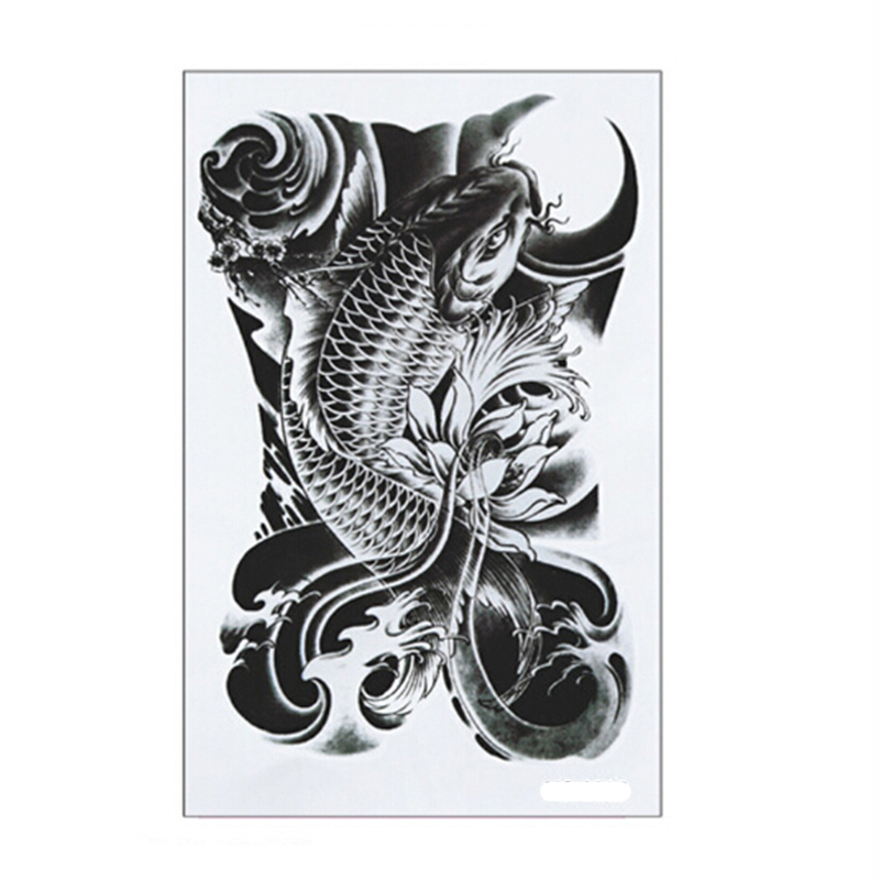 2Pcs-Hot-Black-Fish-Totem-Temporary-Tattoo-Stickers-Waterproof-Tattoo-Body-Art-Big-Fake-Shoulder-Tra-32688709316