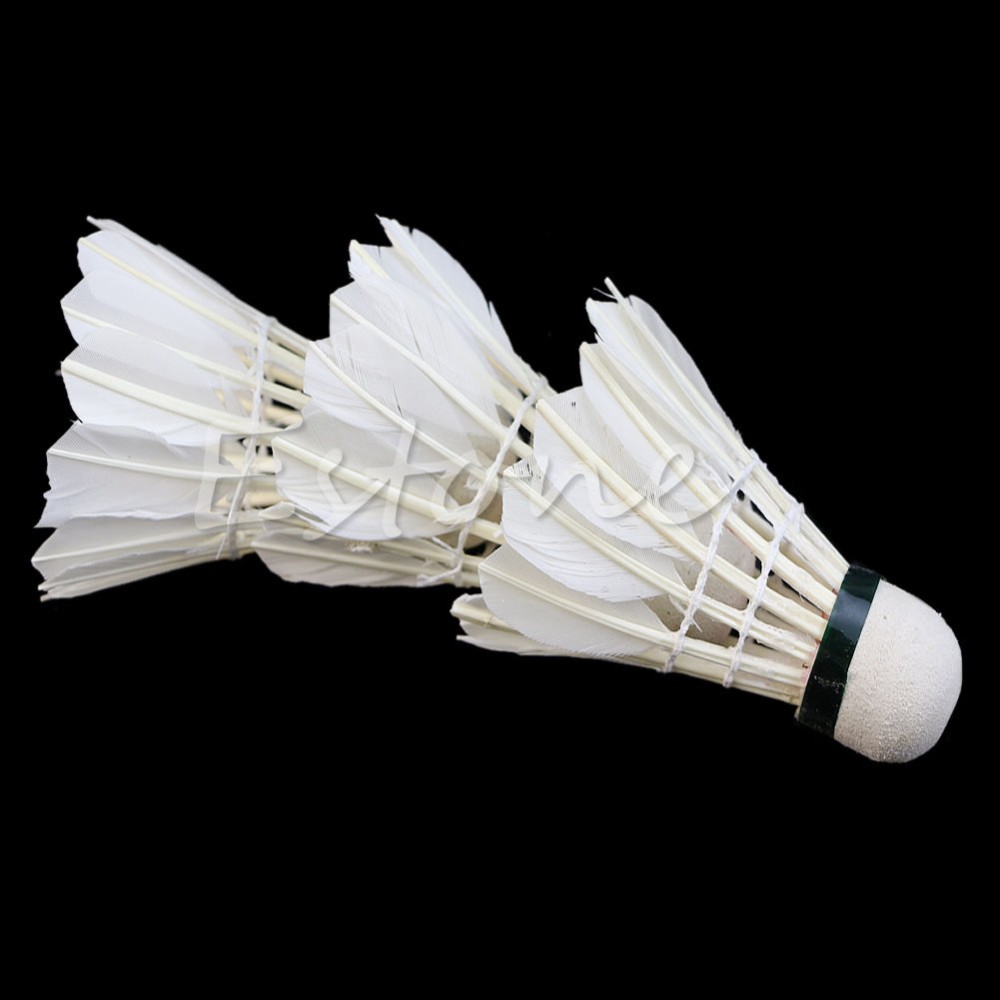 3pcs-Training-White-Goose-Feather-Shuttlecocks-Badminton-Game-Sport-Competition-32773679839